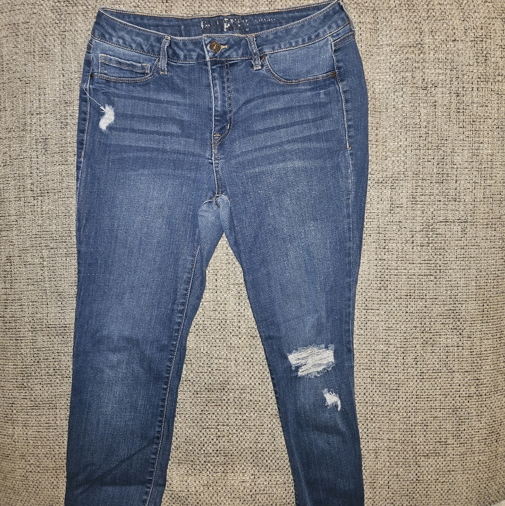 Rewash Distressed Blue Skinny Jeans - Picture 4 of 6